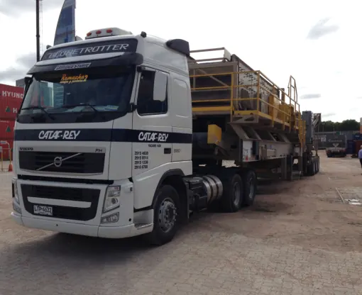 Transporte de estructura industrial