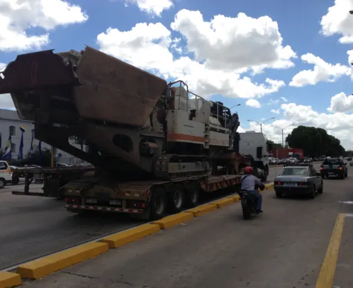Transporte de planta trituradora